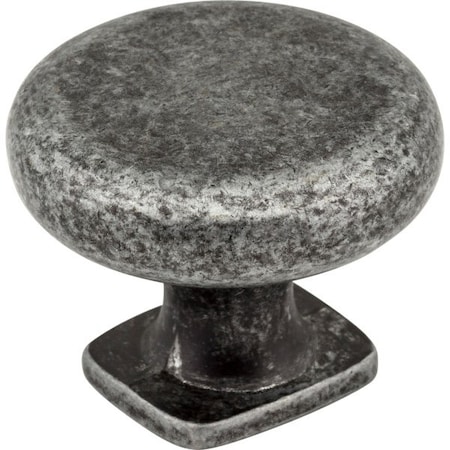 Jeffrey Alexander 1-3/8" Diameter Distressed Antique Silver Belcastel 1 Cabinet Knob MO6303SIM-D